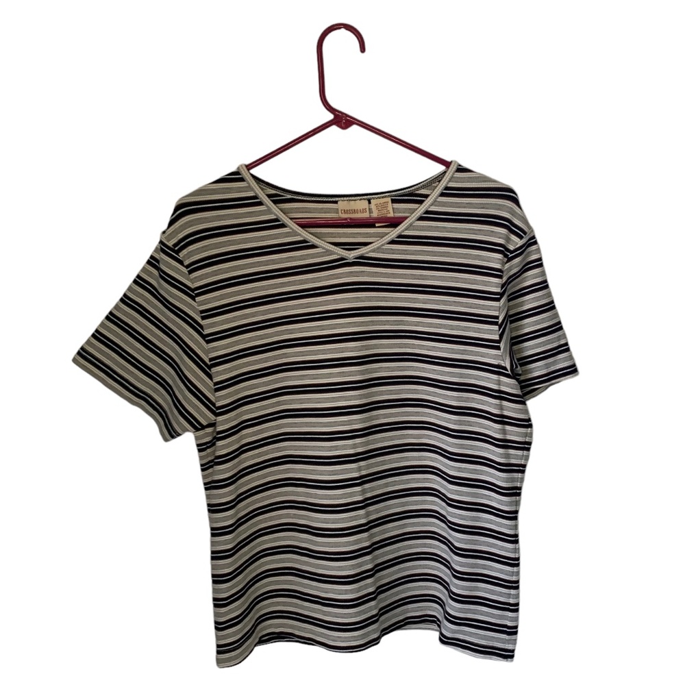 Crossroads Striped Woven T-Shirt